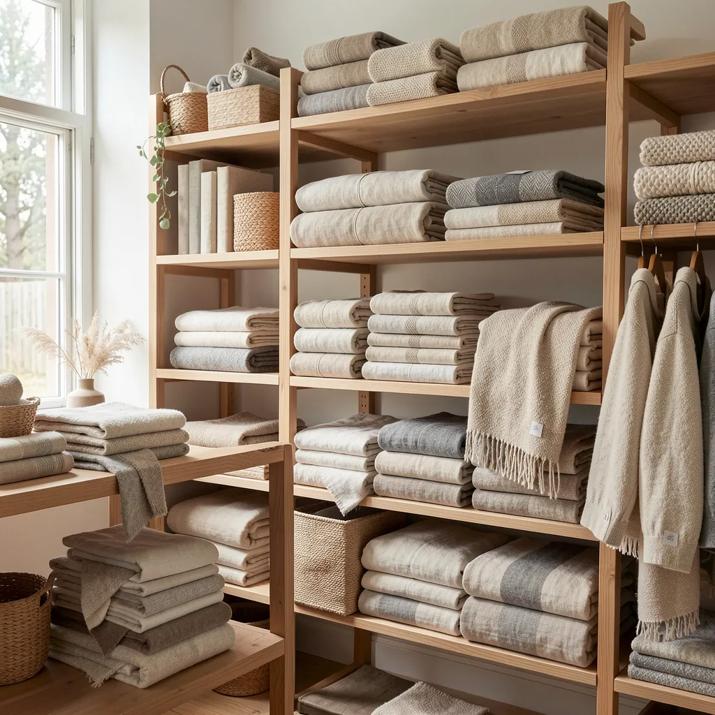 Nordic neutral textile background with soft pastel colors